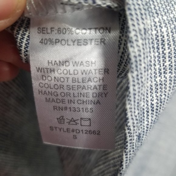 ALTAR'D STATE Navy Striped NWT Short Bell Sleeve Blouse Top - Picture 7 of 9